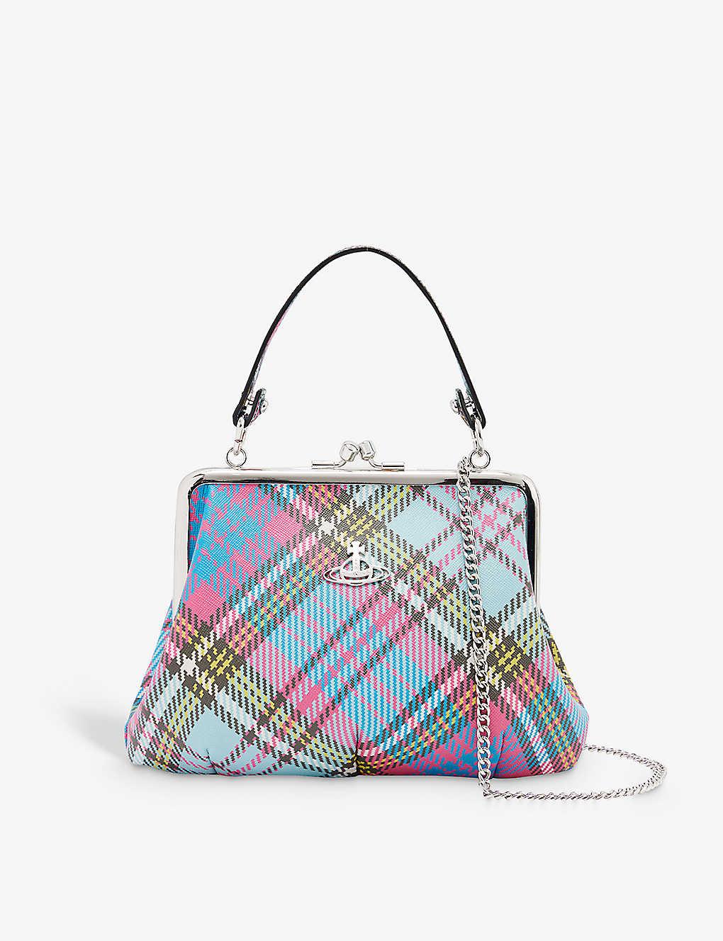 Vivienne Westwood Granny Frame Checked Vegan-leather Cross-body Bag in ...
