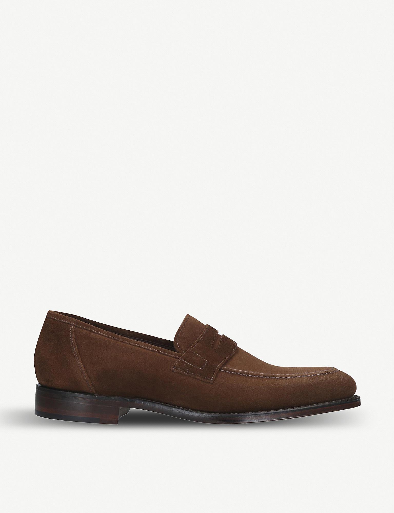 Loake Anson Suede Loafers in Brown for Men - Lyst