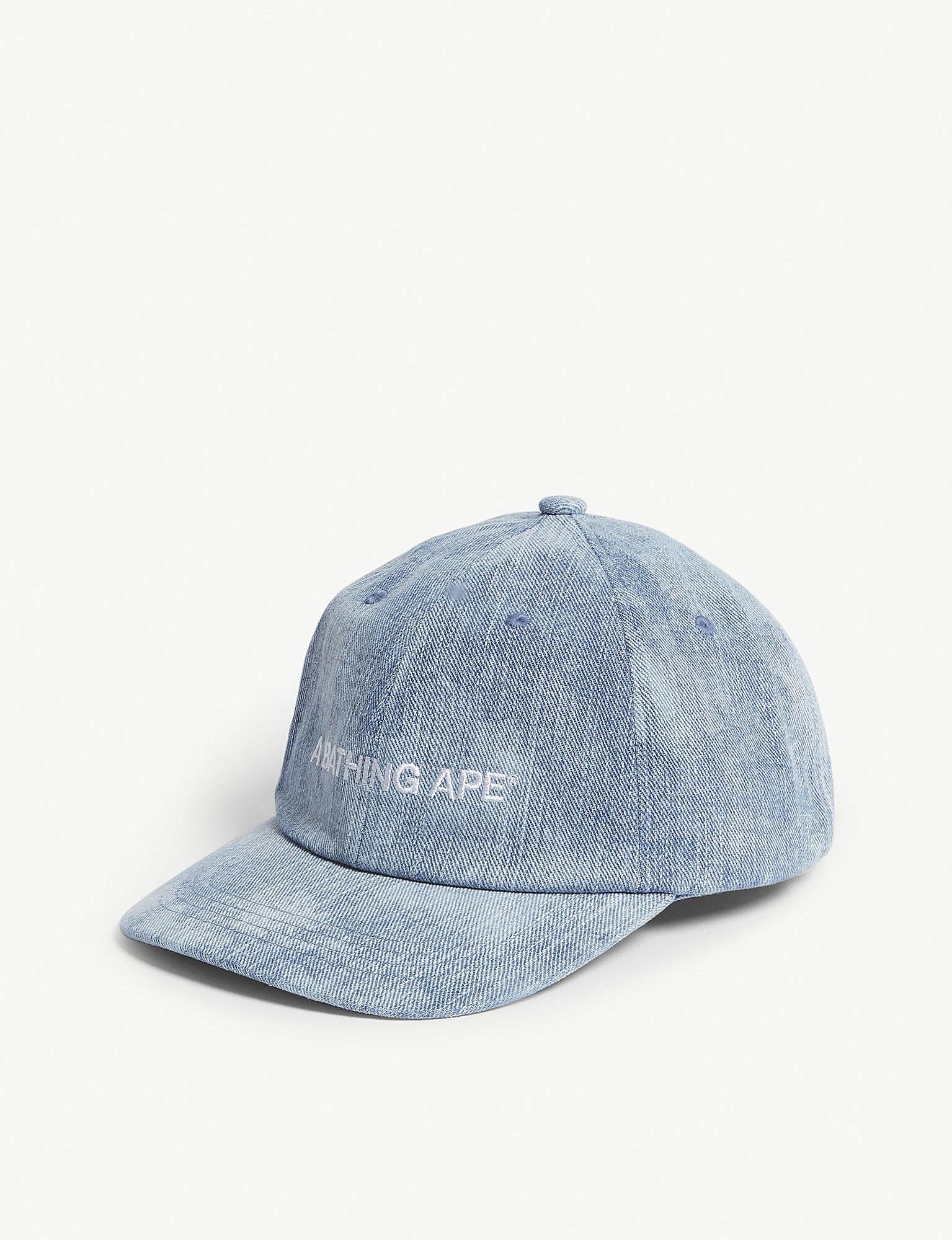 A Bathing Ape Denim Cap in Indigo (Blue 