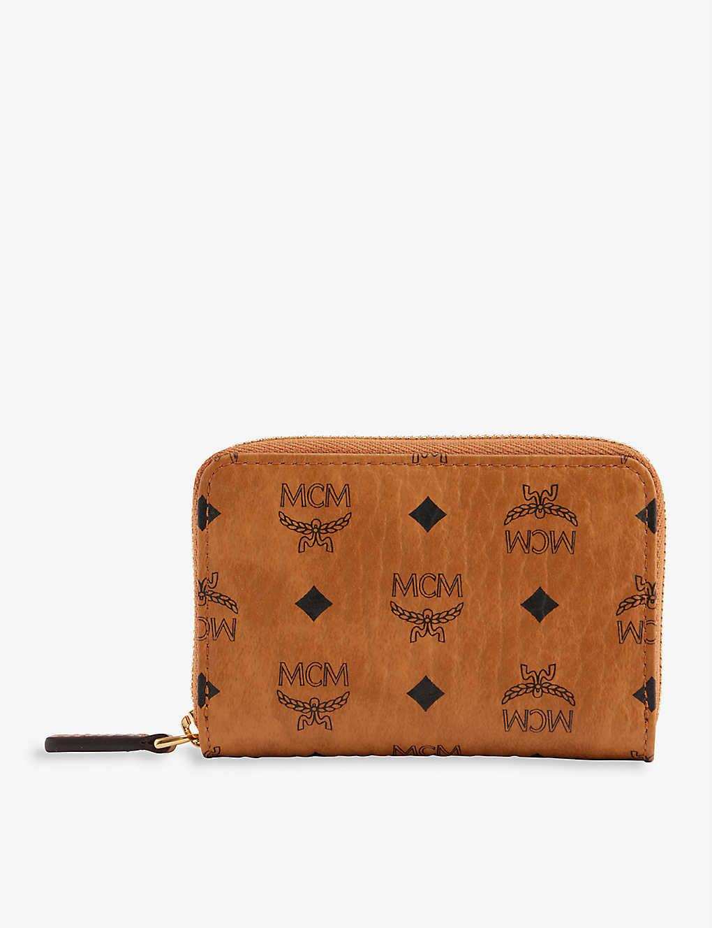 MCM Aren Graphic-print Coated Canvas Wallet in Brown for Men | Lyst