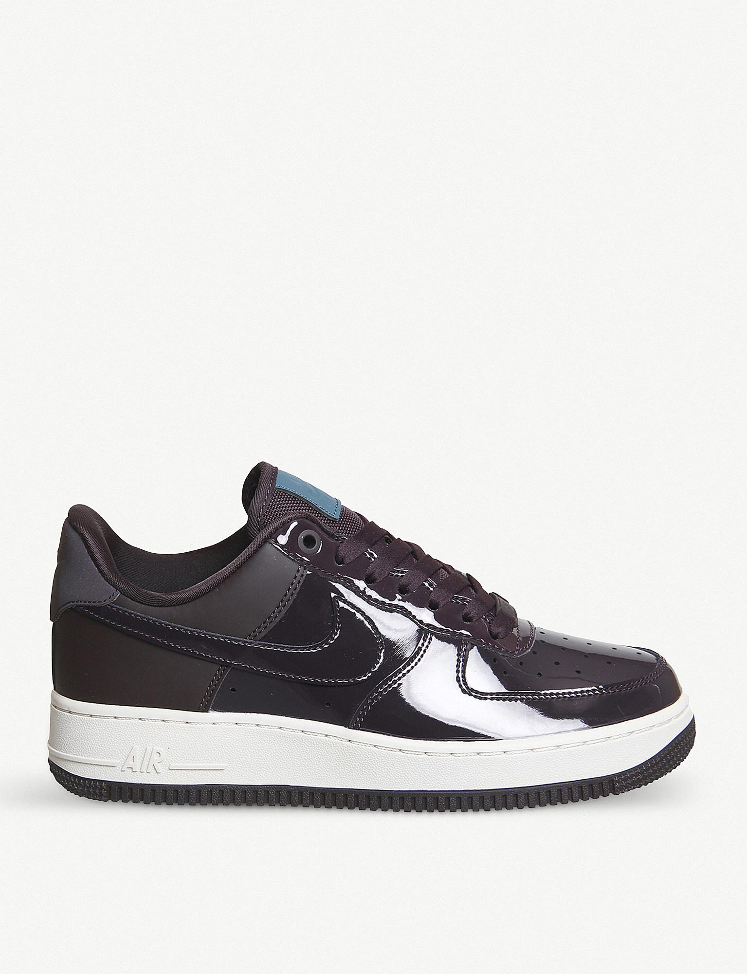Nike Air Force 1 07 Patent Leather Trainers in Blue - Lyst