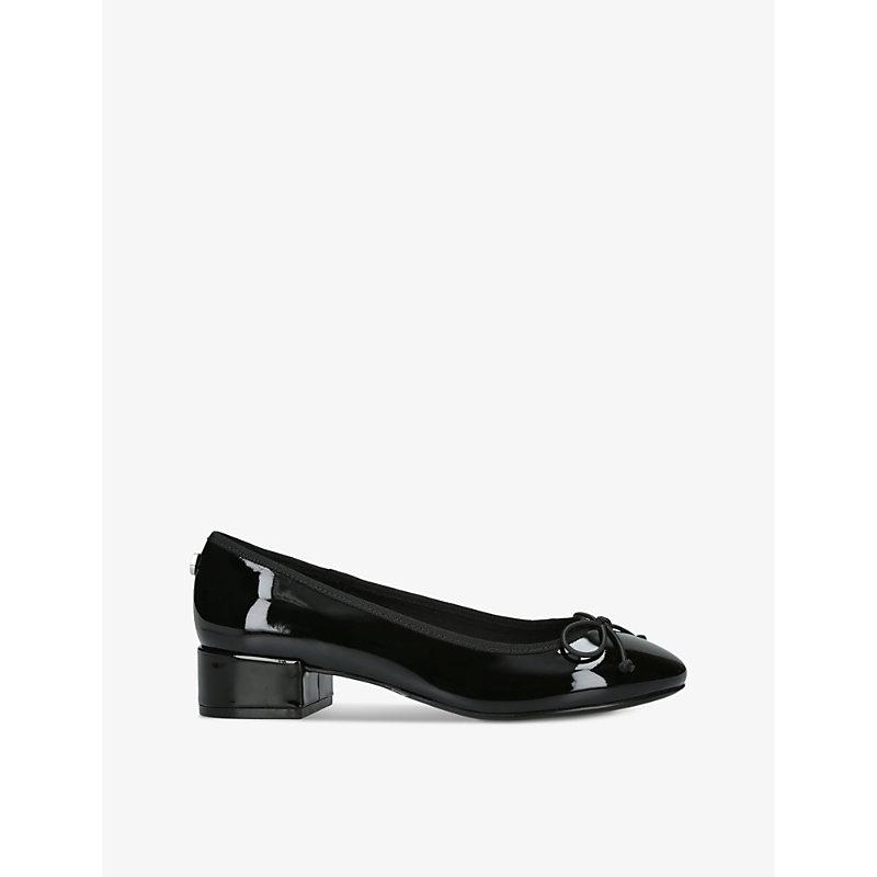 Steve madden black patent leather flats sale