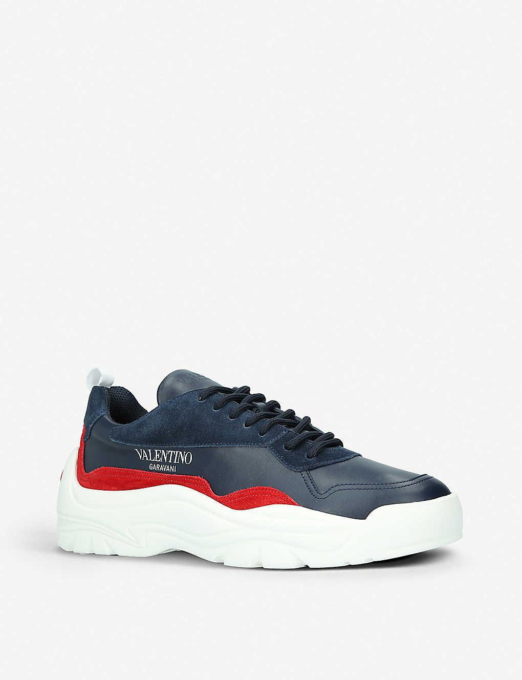 valentino bansi leather trainers