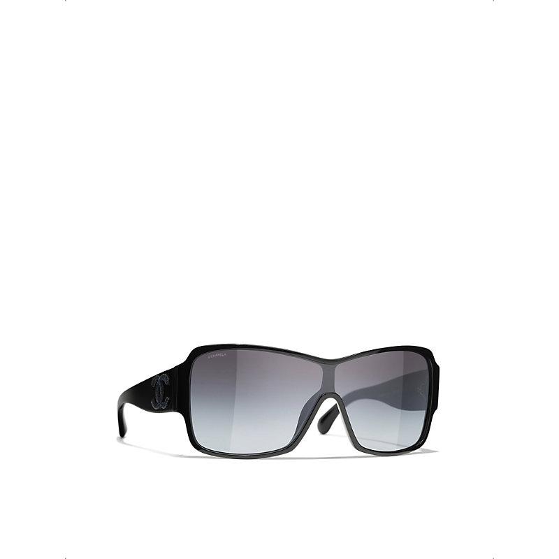 Chanel Square Sunglasses in Black | Lyst