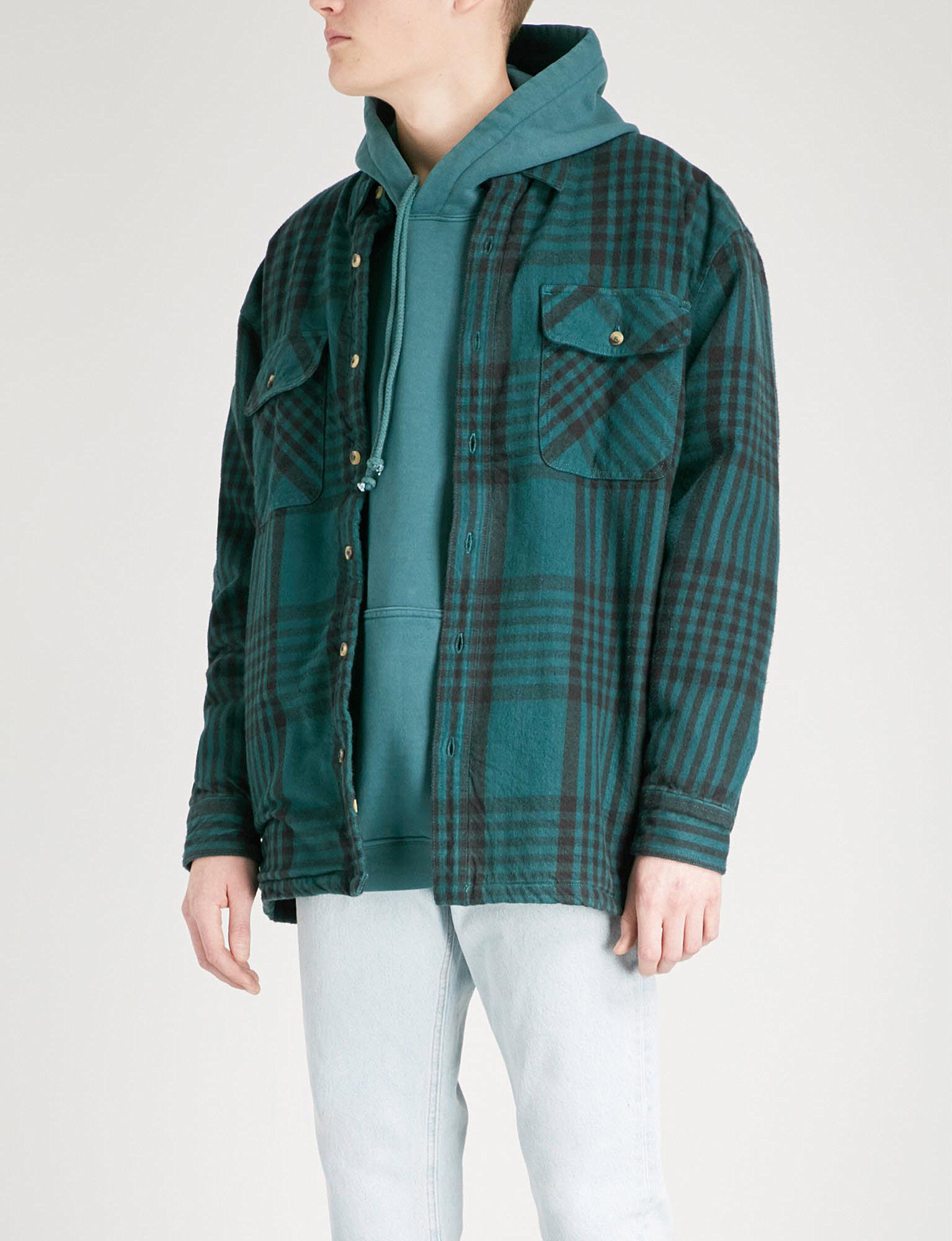 green flannel jacket