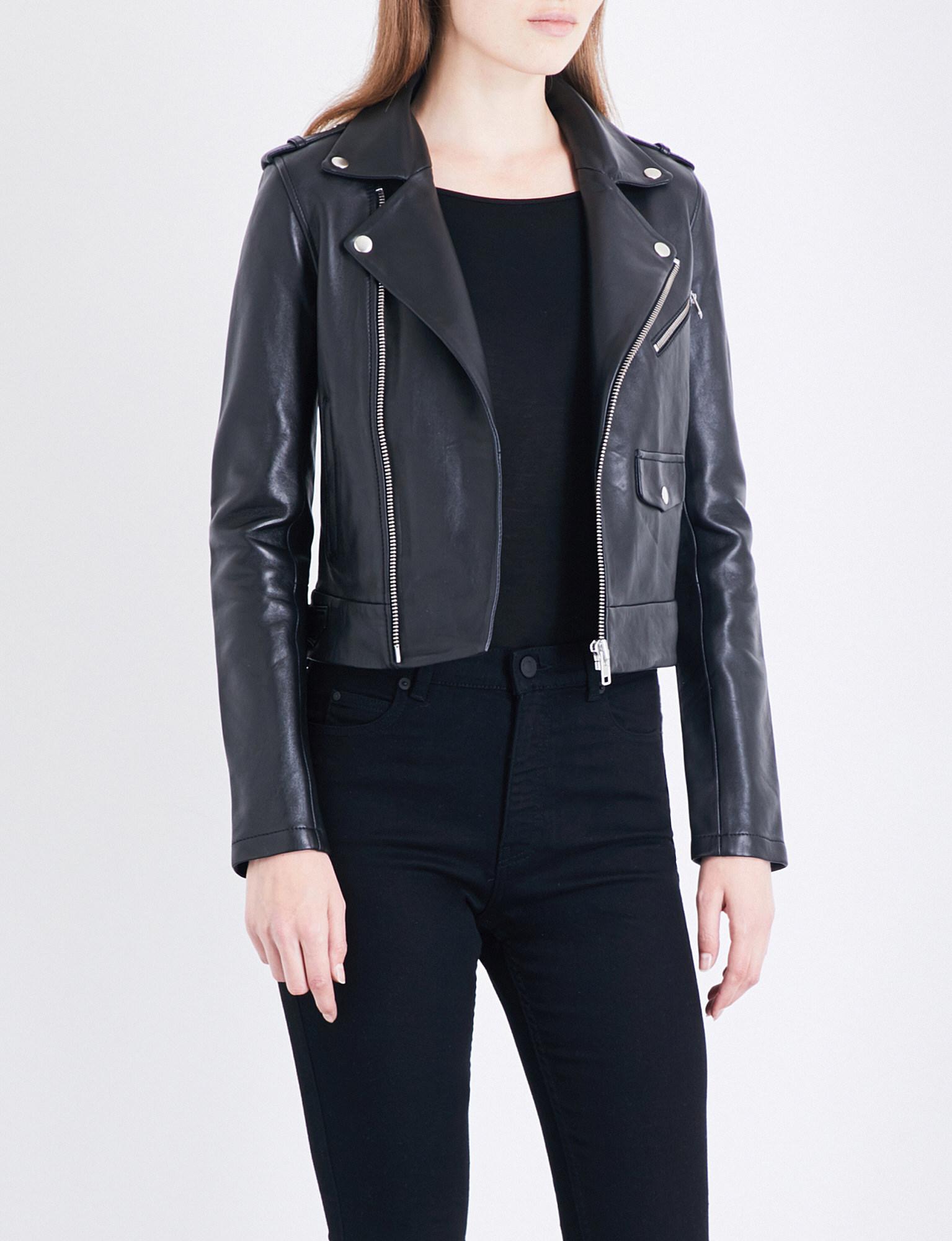maje biker leather jacket