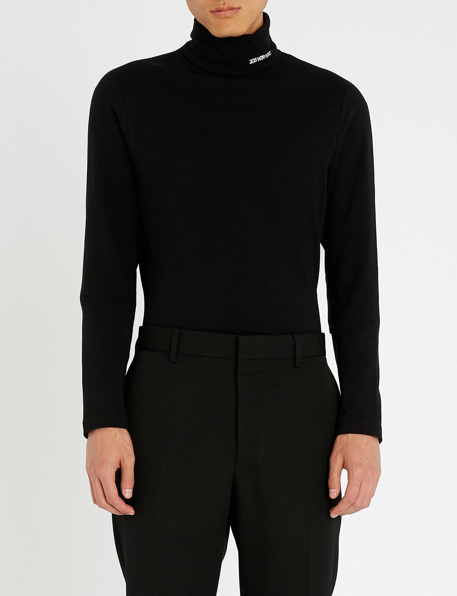 CALVIN KLEIN 205W39NYC Turtleneck Cotton-jersey Jumper in ...