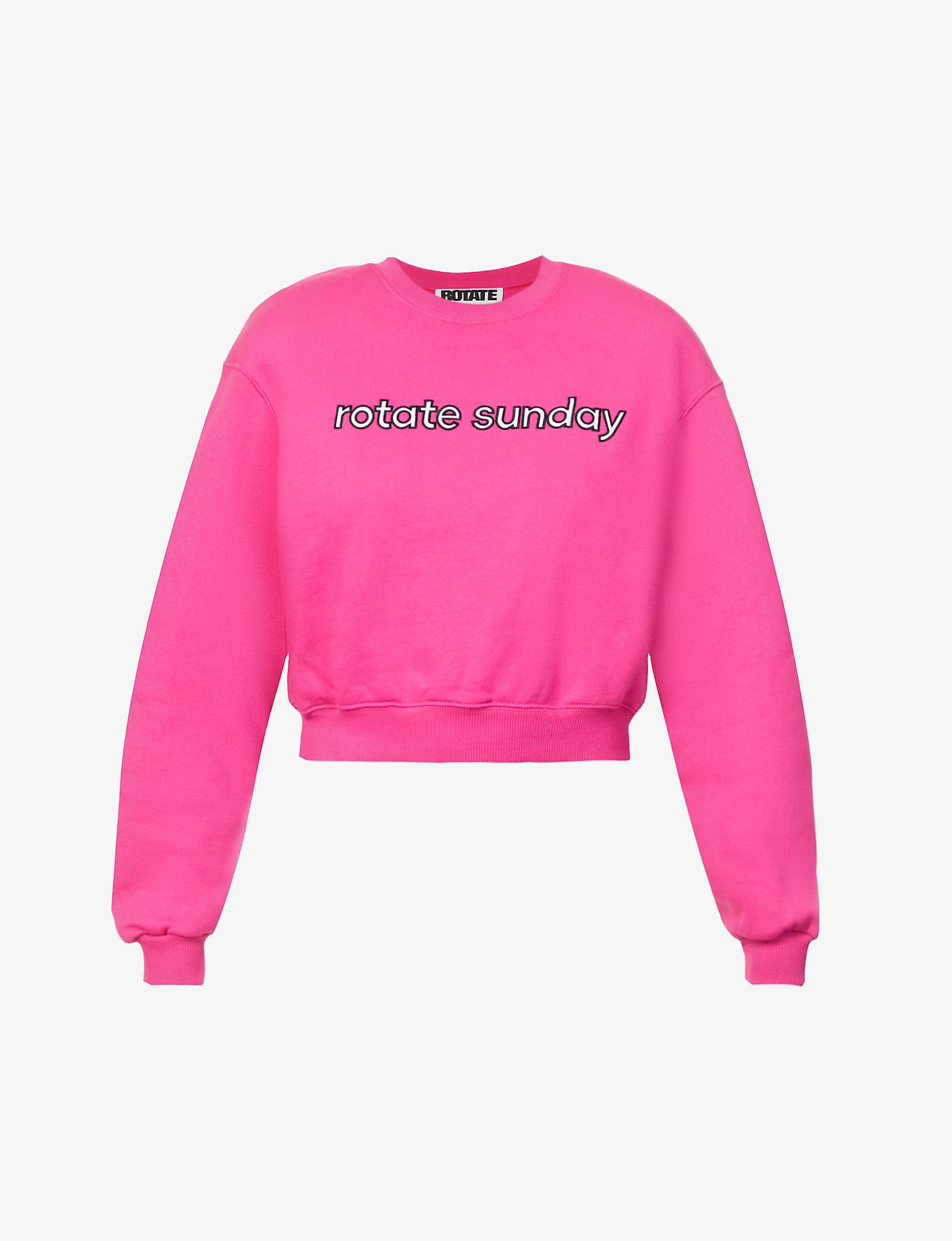 ROTATE SUNDAY Cece Logo embroidered Organic cotton Jersey