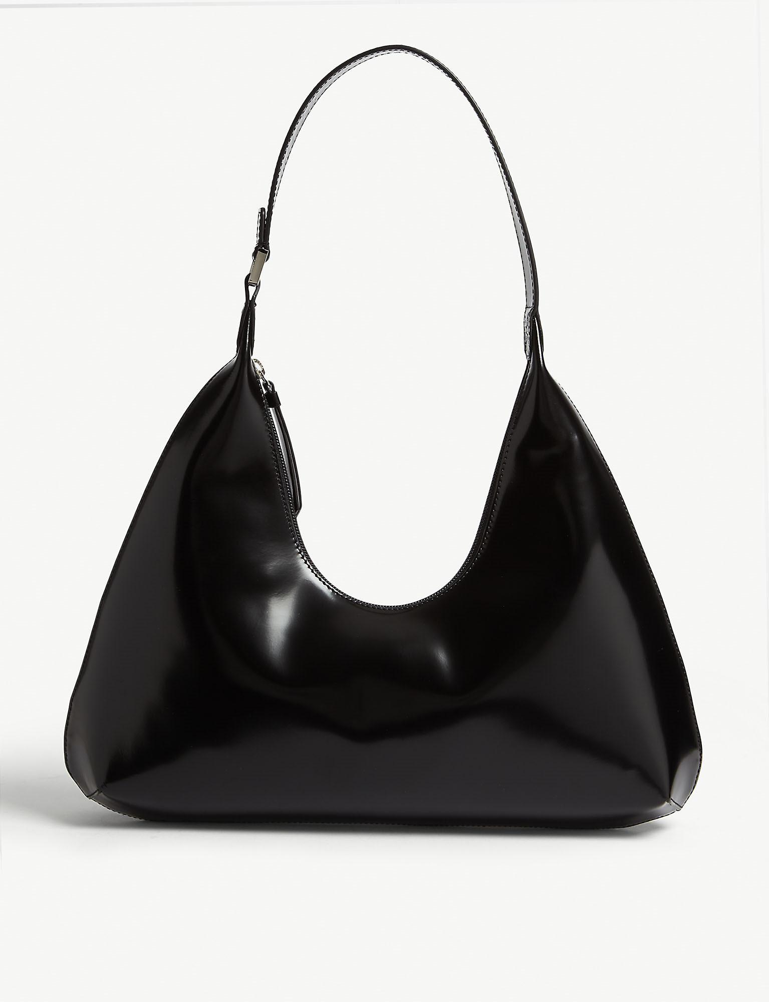 BY FAR Amber Patent Leather Mini Bag in Black - Lyst