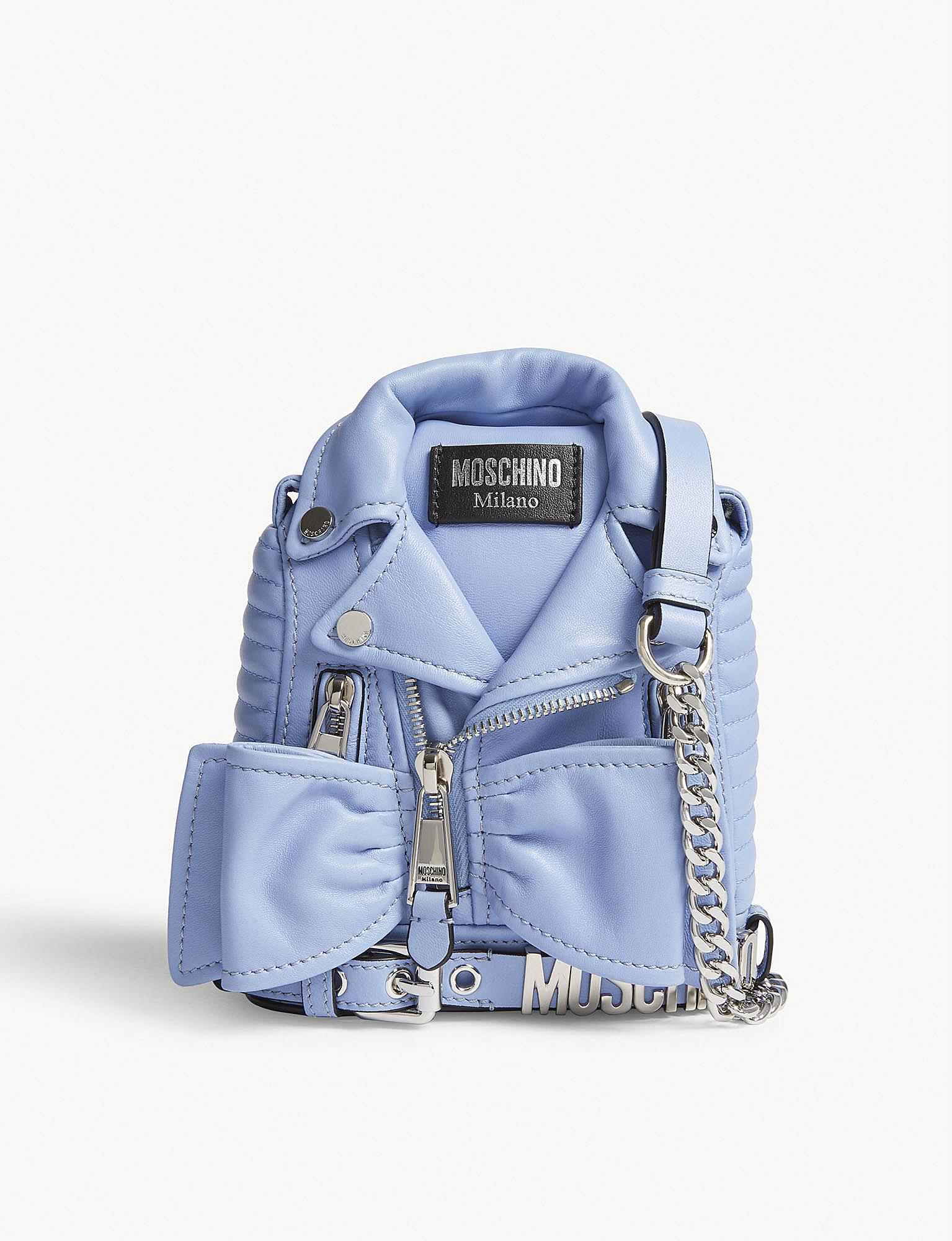 biker jacket bag moschino