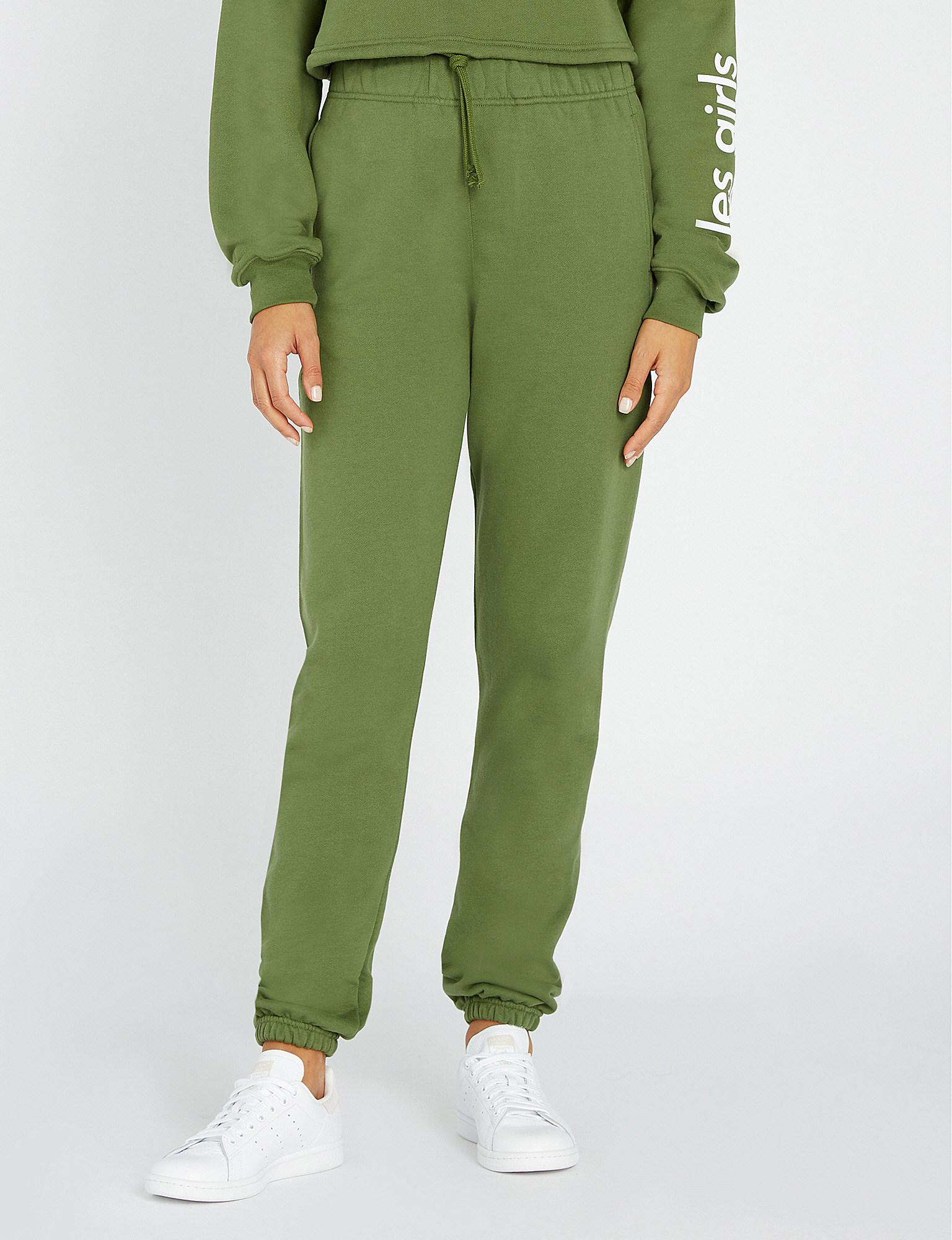 boys green tracksuit bottoms