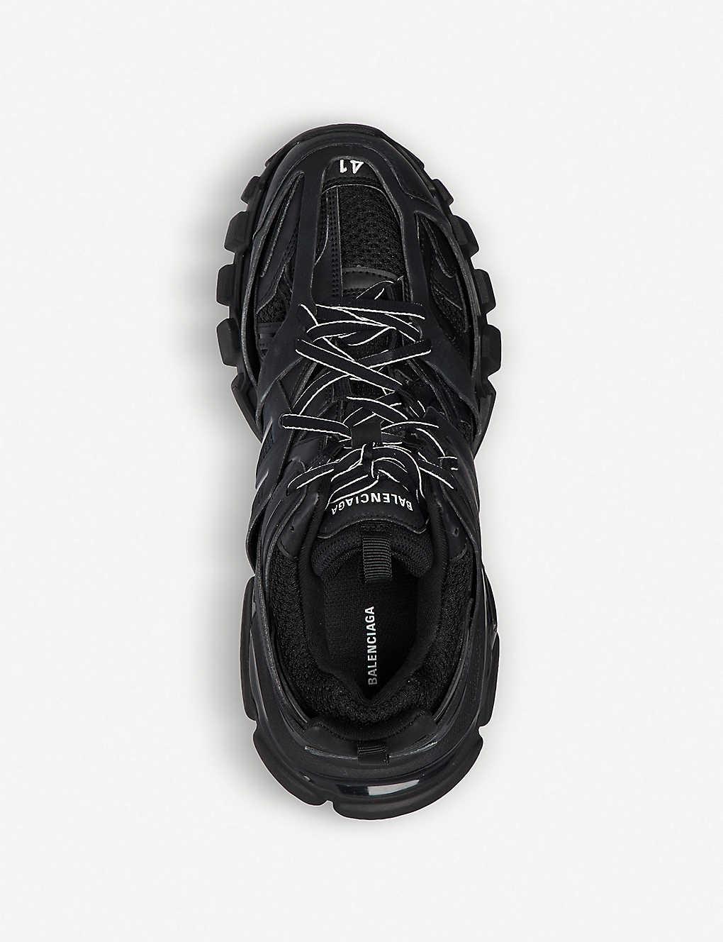 balenciaga track sneakers all black