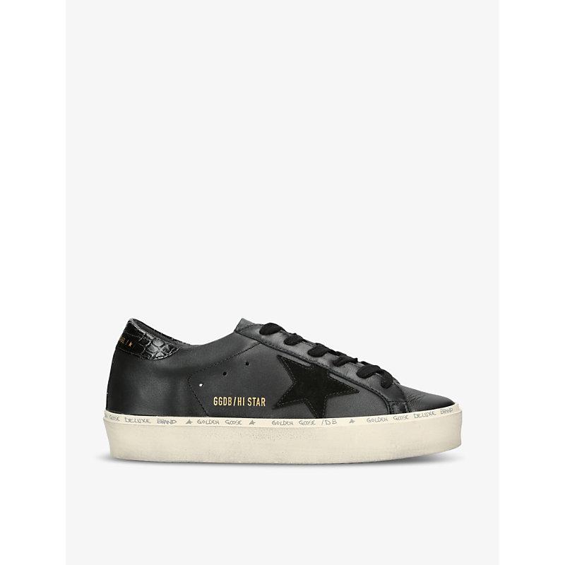 Black golden goose trainers discount