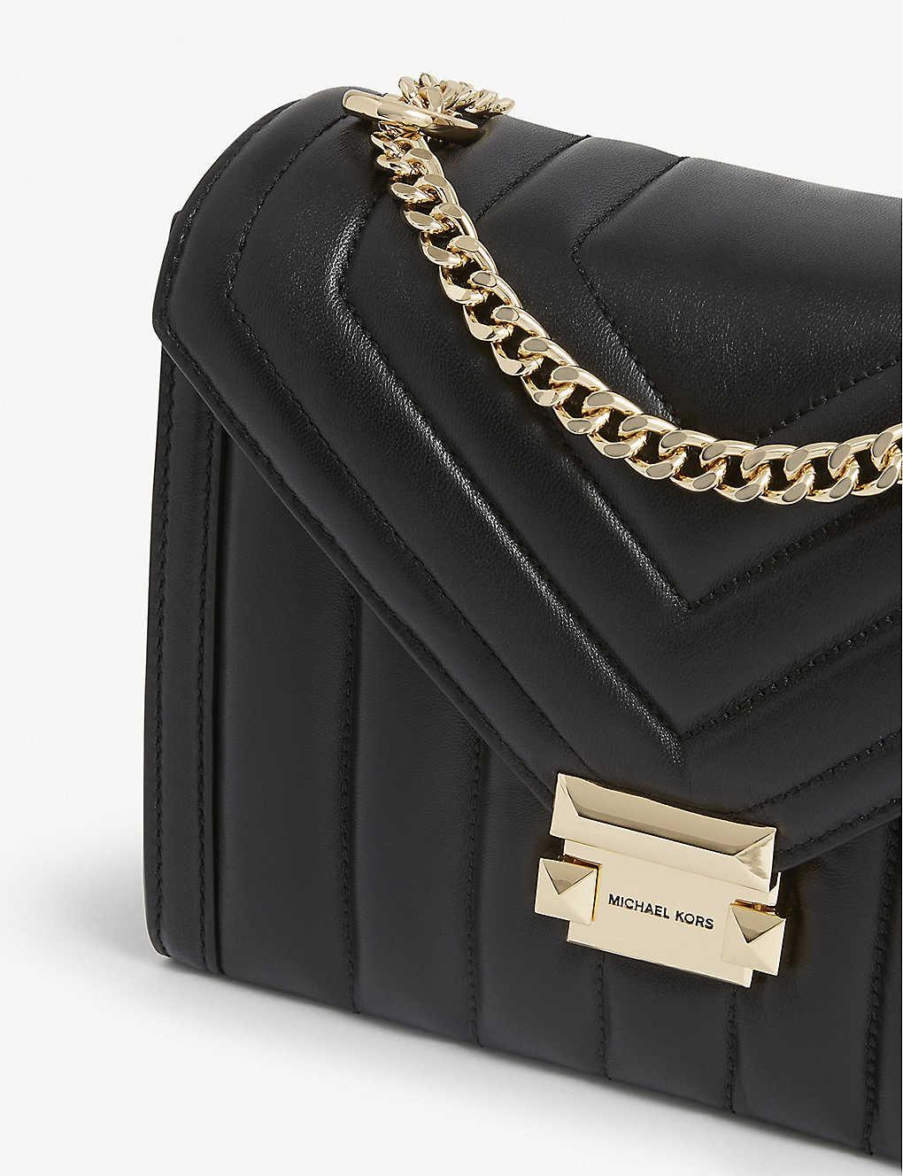 michael kors whitney studded shoulder bolsa