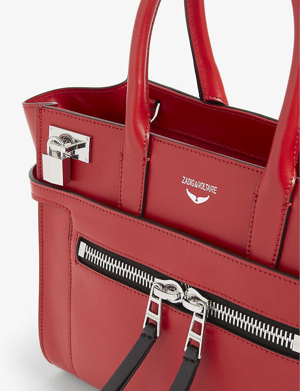 Zadig & Voltaire Leather Candide Medium Tote Bag in Passion (Red) Lyst