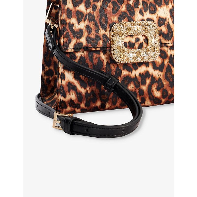 Dune Bolenna Leopard-Print Satin Top-Handle Bag in Brown Lyst UK