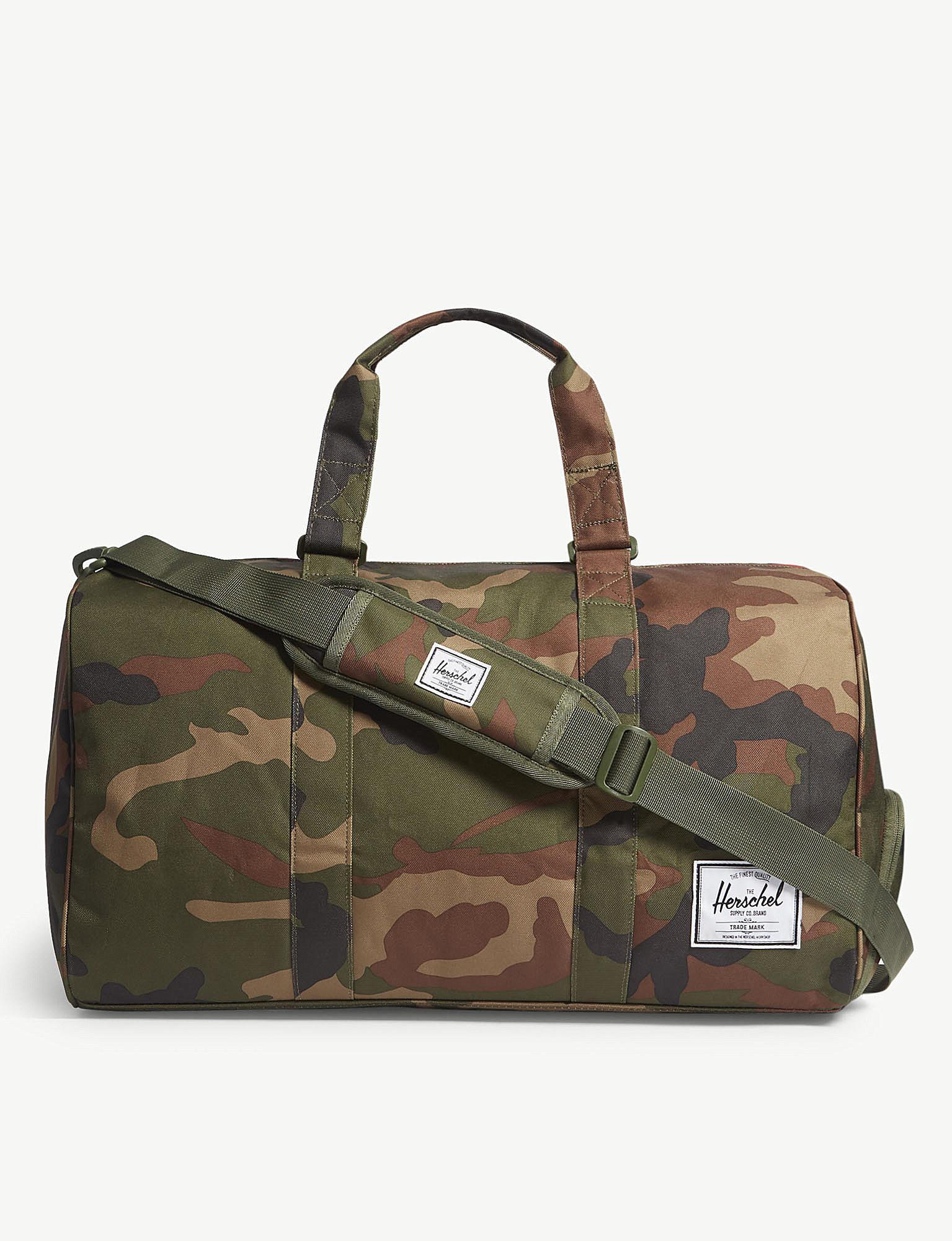 herschel camouflage duffle bag