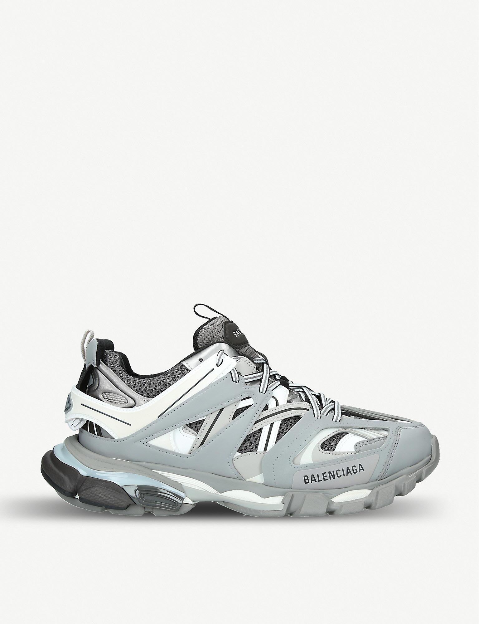 Balenciaga Grey And White Track Sneakers in Gray for Men - Save 44% - Lyst