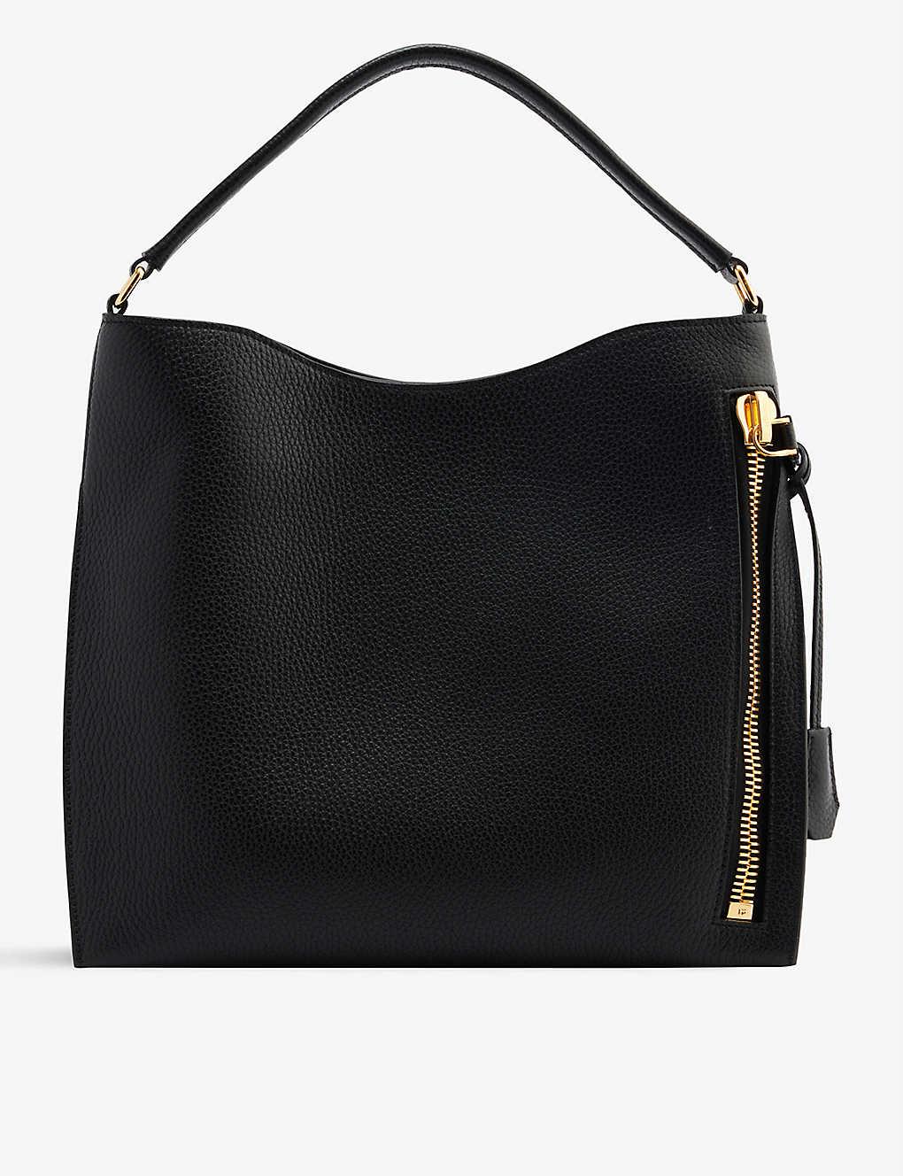 Tom Ford Alix Small Leather Tote Bag in Black | Lyst