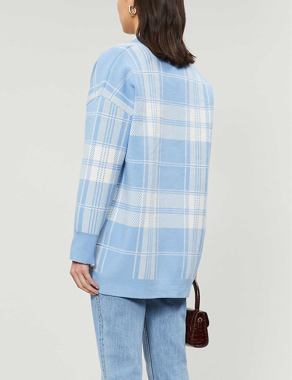 Sandro Jeck Knitted Cardigan in Blue Lyst