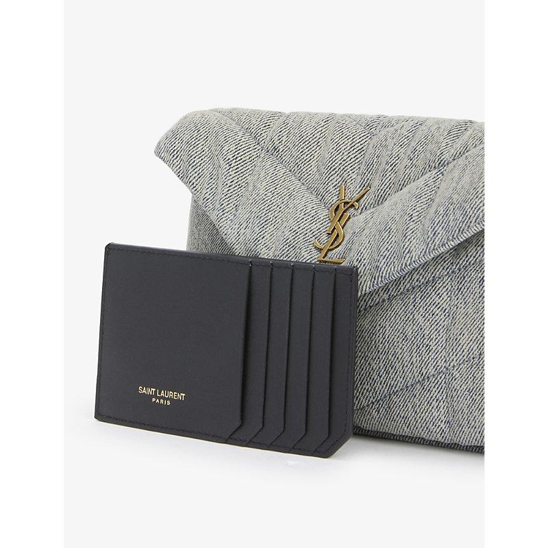 Saint Laurent Loulou Puffer Denim Pouch