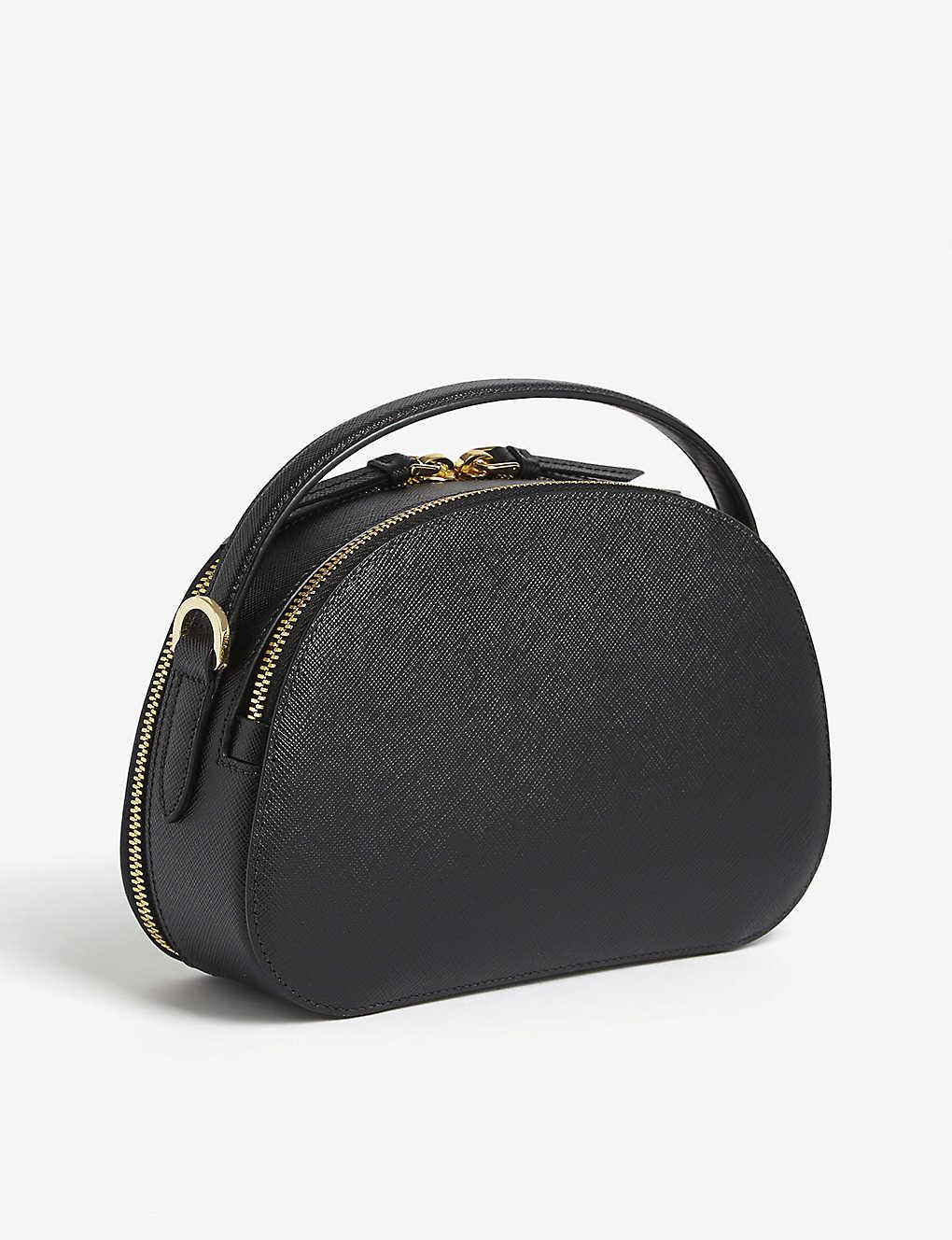 PRADA Saffiano Lux Odette Belt Bag Black 626441