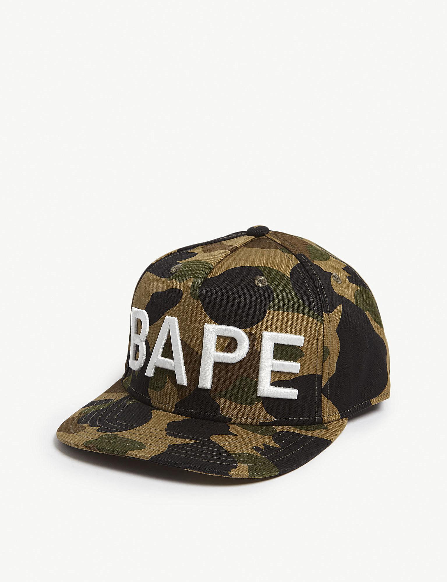 A Bathing Ape 1st Camo Snap Back Cap Green for Men | Lyst