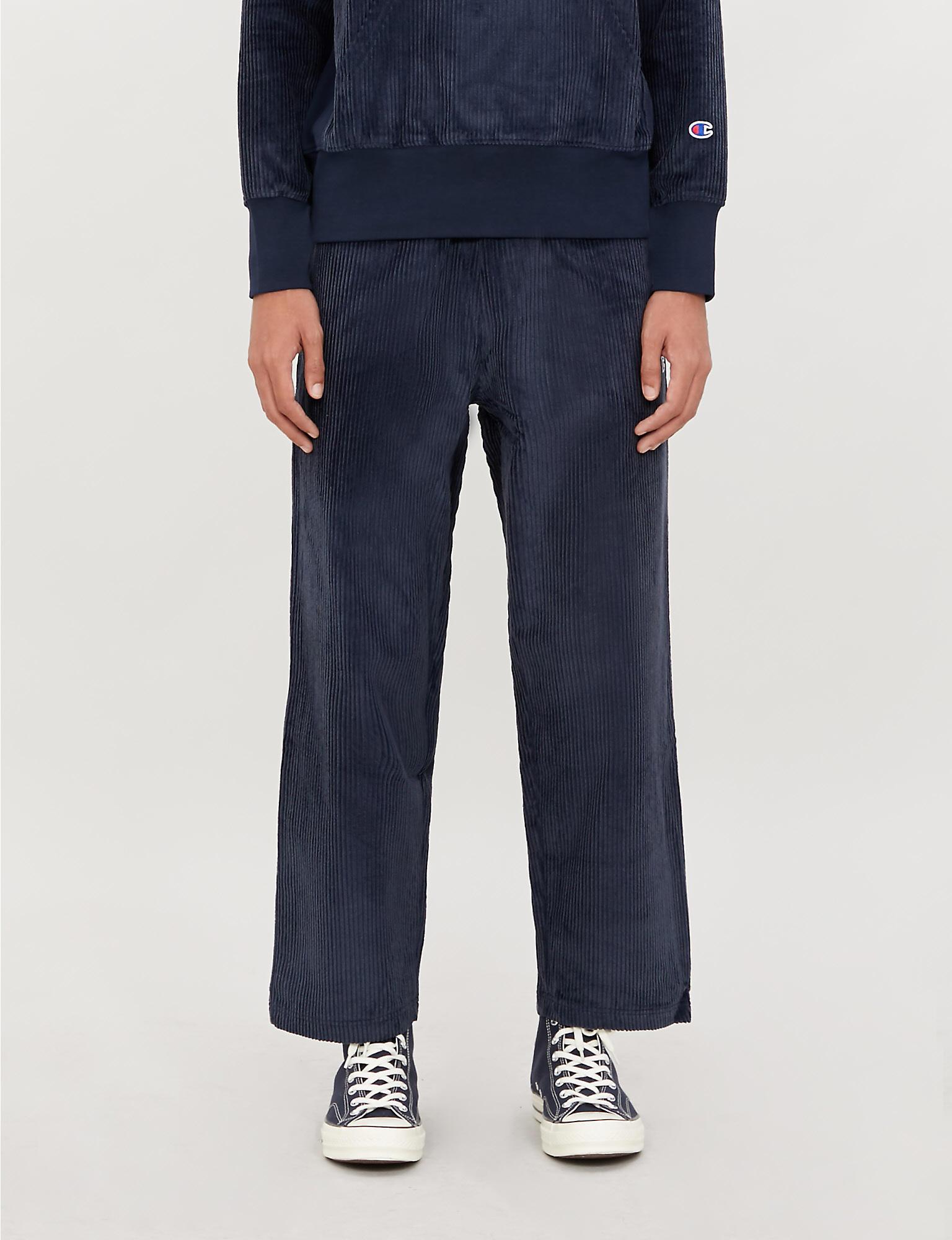 Champion Corduroy Straight Leg Trousers in Navy (Blue) for Men | Lyst