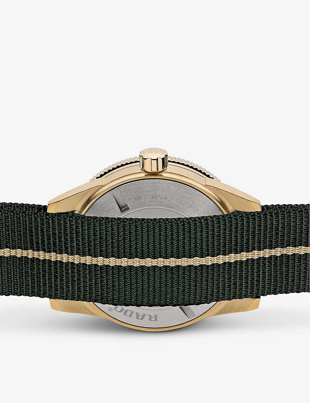 Rado Denim R32504317 Captain Cook Bronze And Fabric-strap Automatic Watch  in Green for Men - Lyst