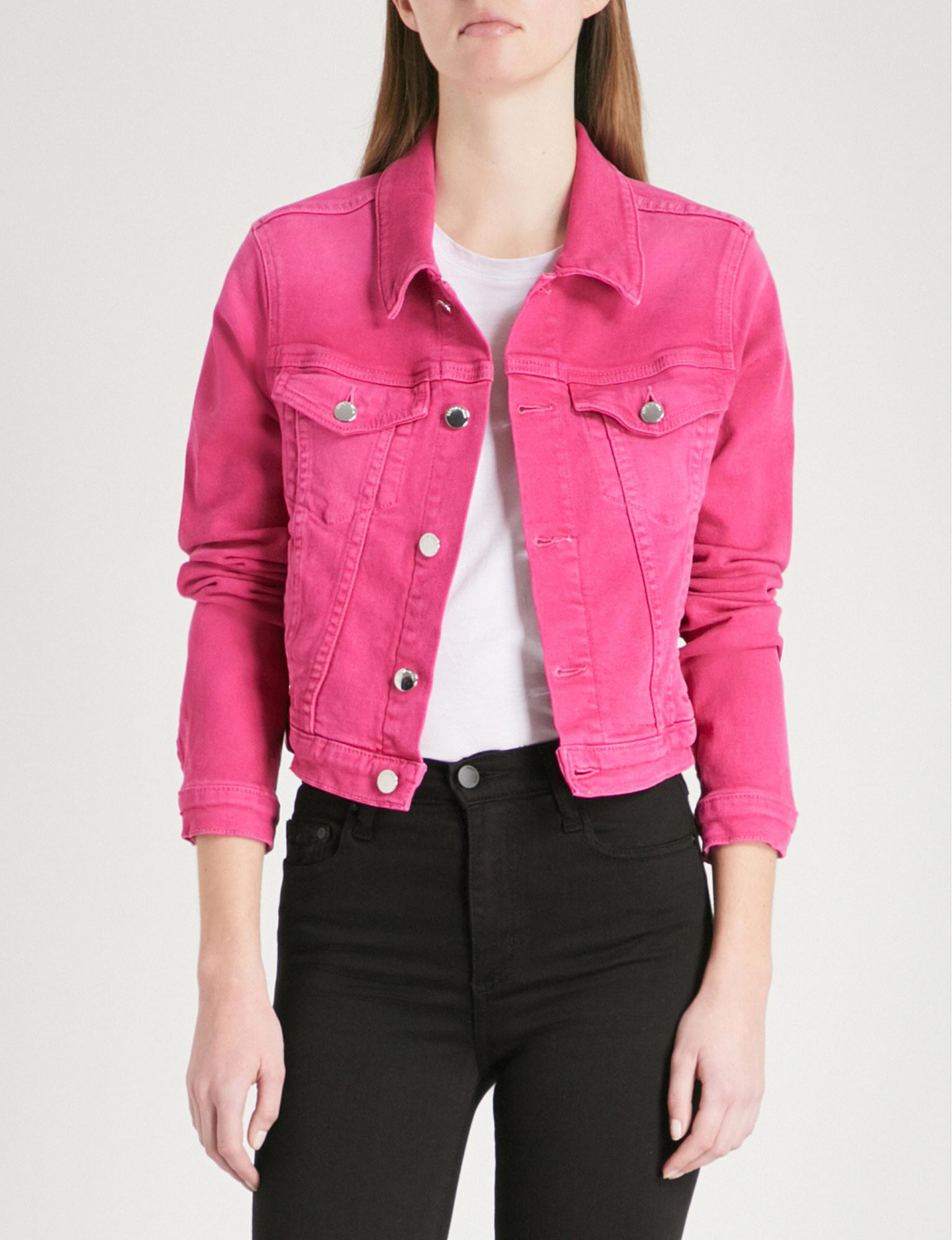 fuchsia denim jacket