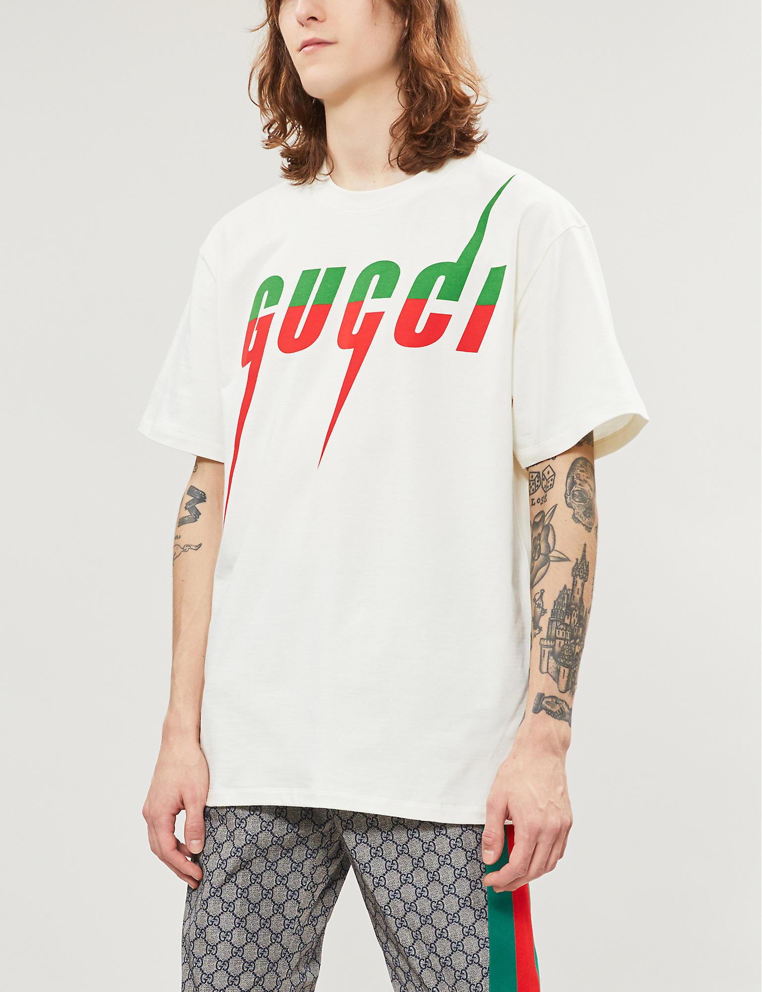 gucci printed shirts