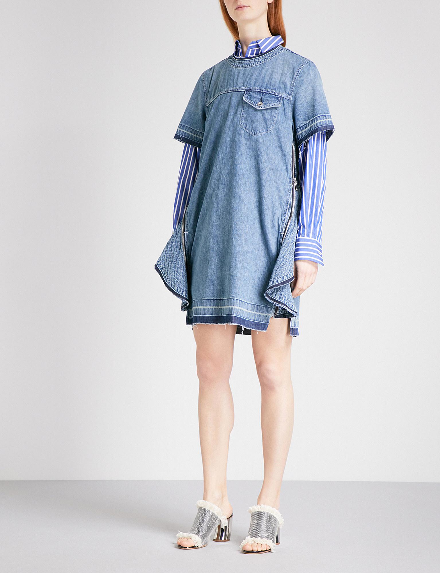 sacai denim dress