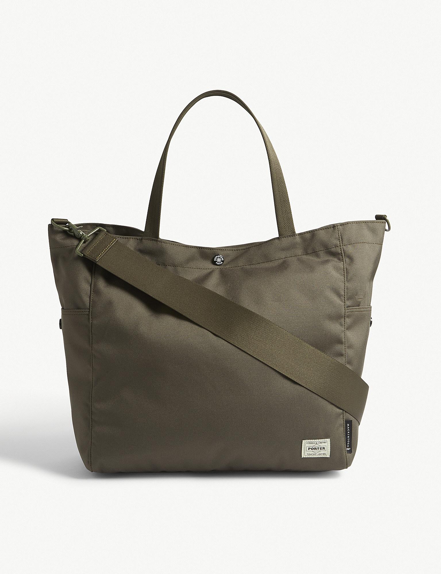 Mackintosh Cotton Porter Tote Bag In Khaki Green Lyst