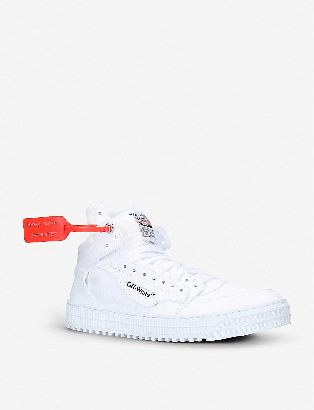 off white court high top trainers