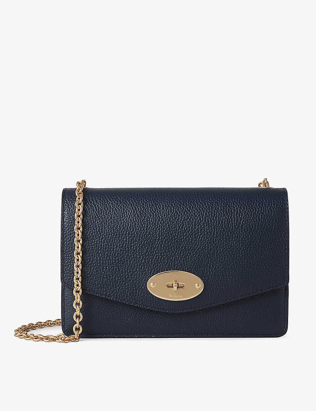 Mulberry Darley Small Grained leather Clutch Bag in Blue Lyst UK