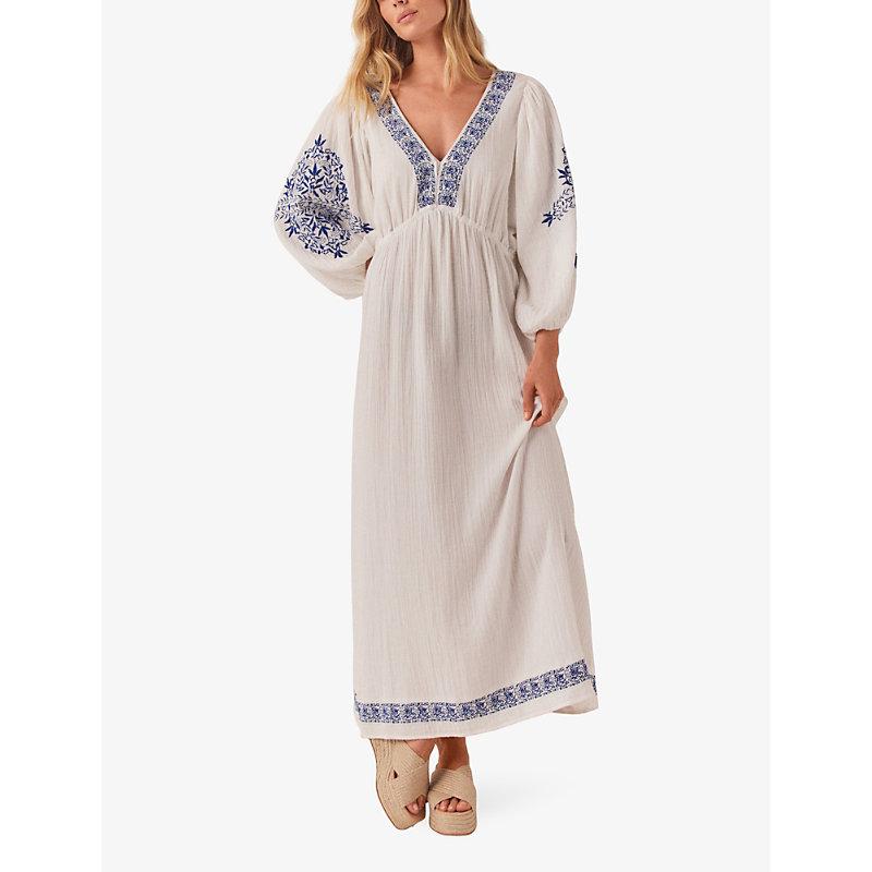 knee length dresses for ladies L'origami Linen Slip Dress White