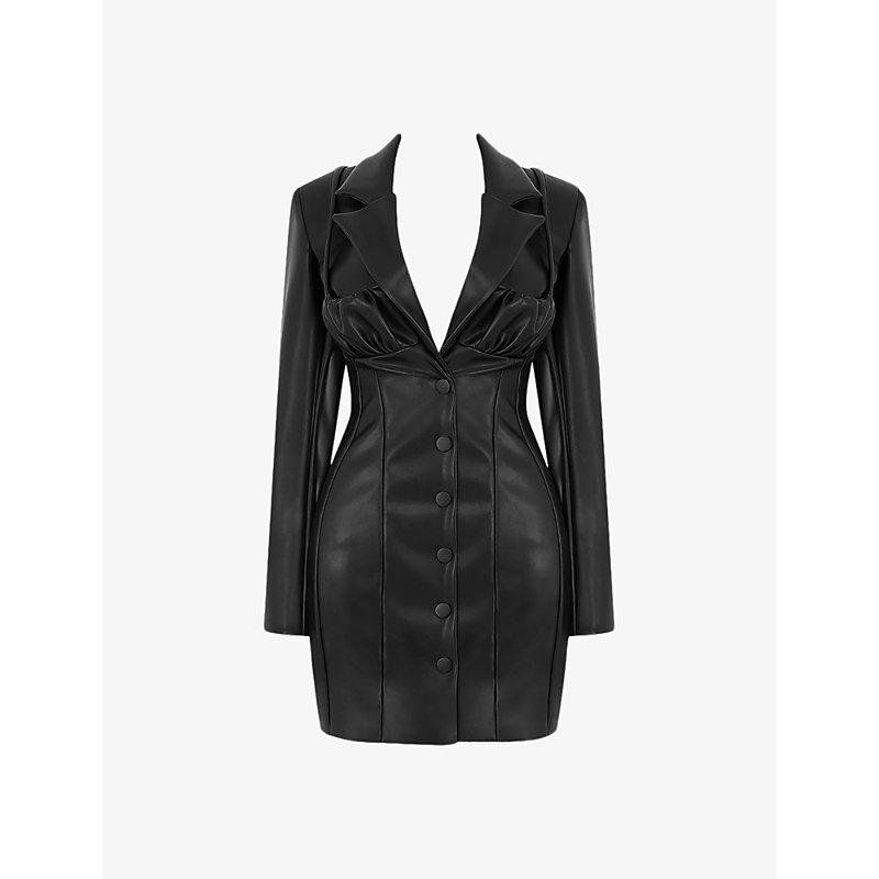 mistress leather dress Misfit Look Zip Black Leather Pencil Mistress Dress
