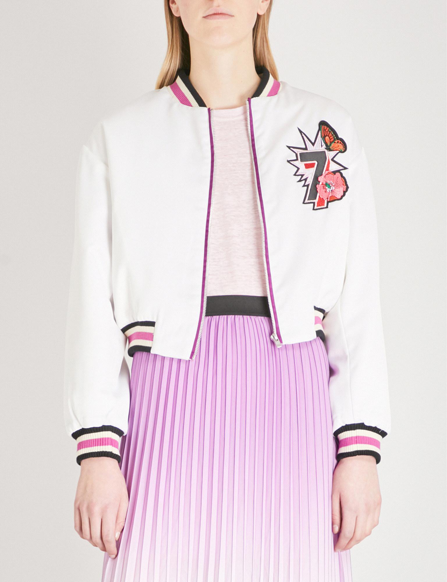 maje satin bomber jacket