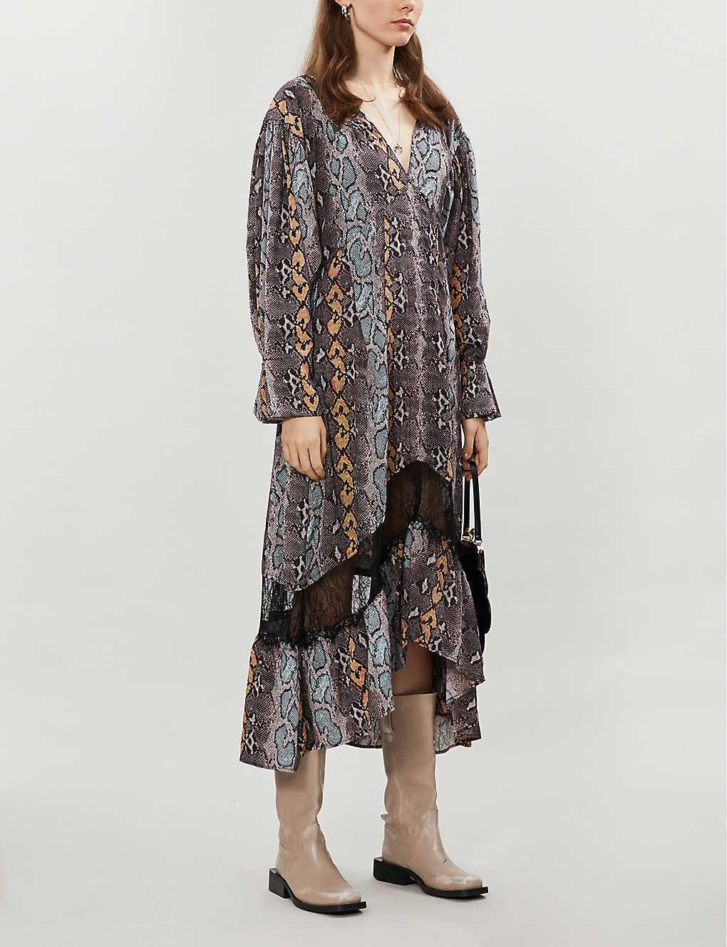 topshop python print dress