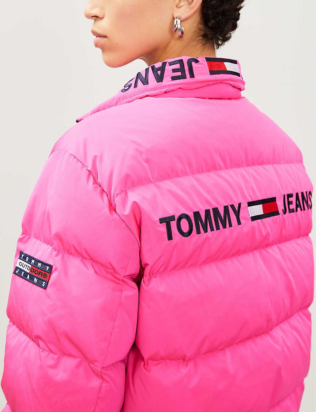 betreuren Pardon Tub Tommy Hilfiger Reversible Funnel-neck Shell-down Jacket in Pink | Lyst