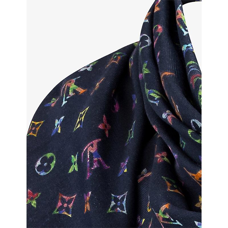 Louis Vuitton Garden Monogram-print Silk And Wool-blend Scarf in