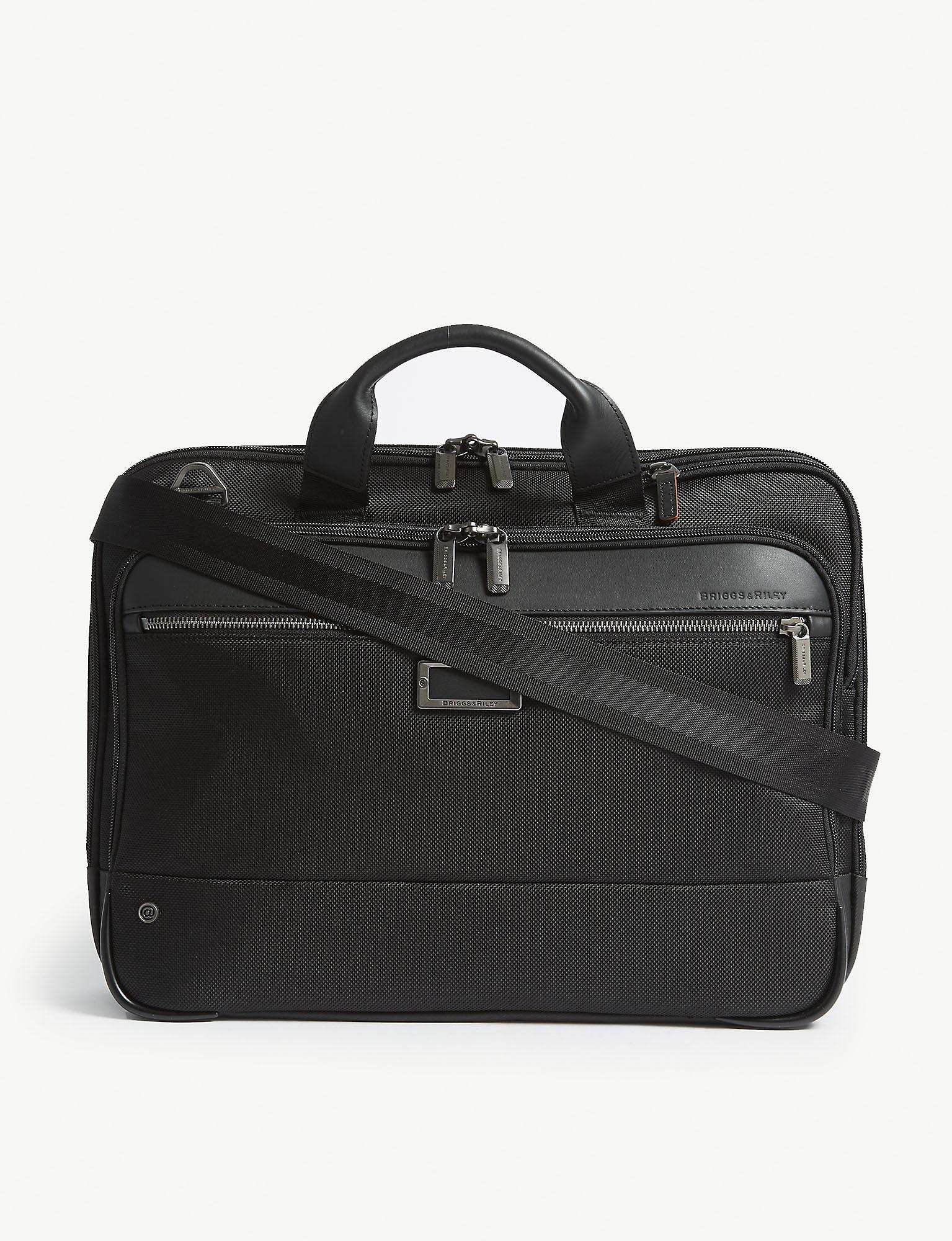 Briggs & Riley Synthetic Mens Black work Slim Nylon Briefcase for Men
