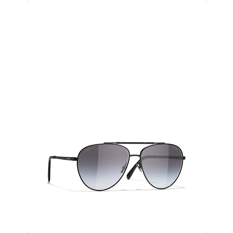 Chanel Pilot Sunglasses in Gray