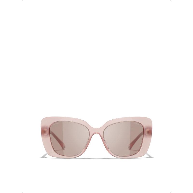 Chanel Rectangle Sunglasses in Pink