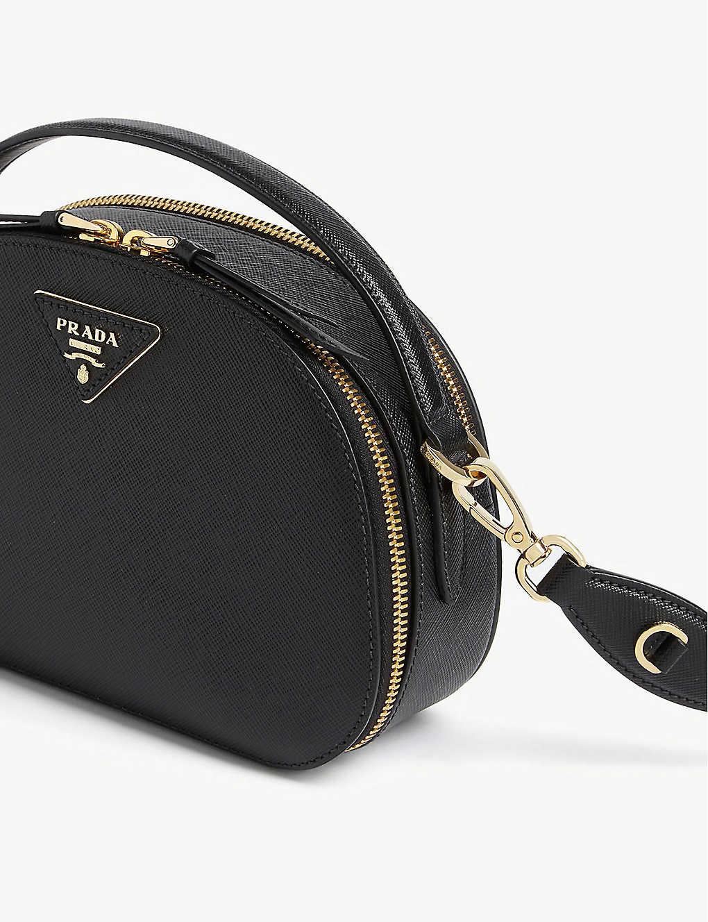 Shop Prada Odette Leather Top Handle Bag