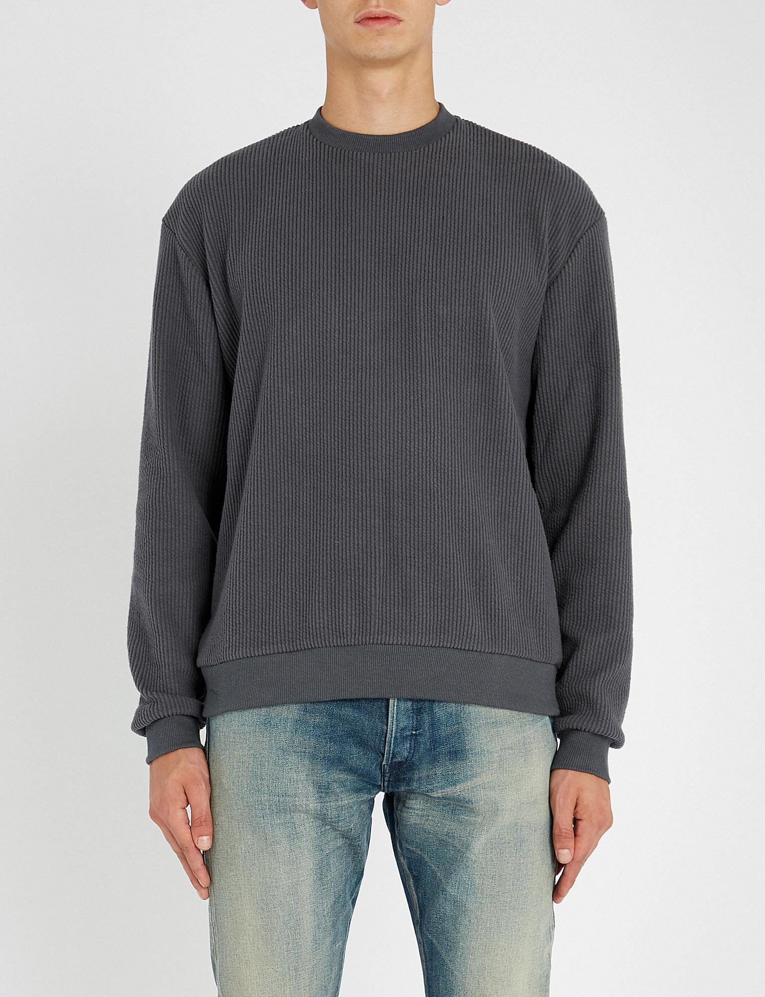 corduroy crewneck sweatshirt