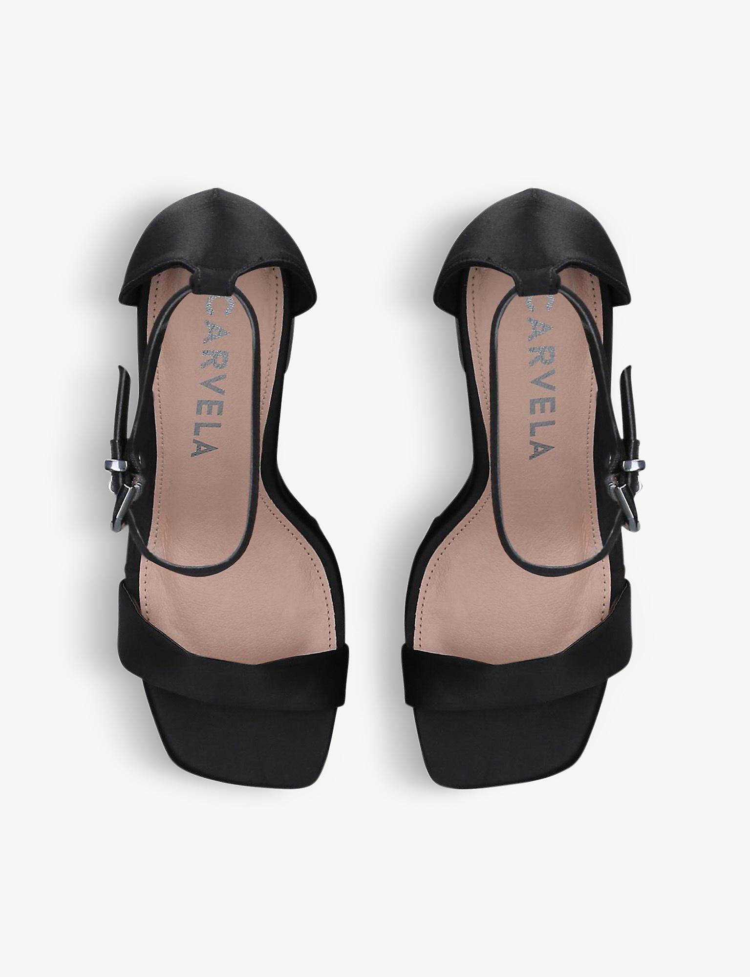Carvela black top wedge sandals