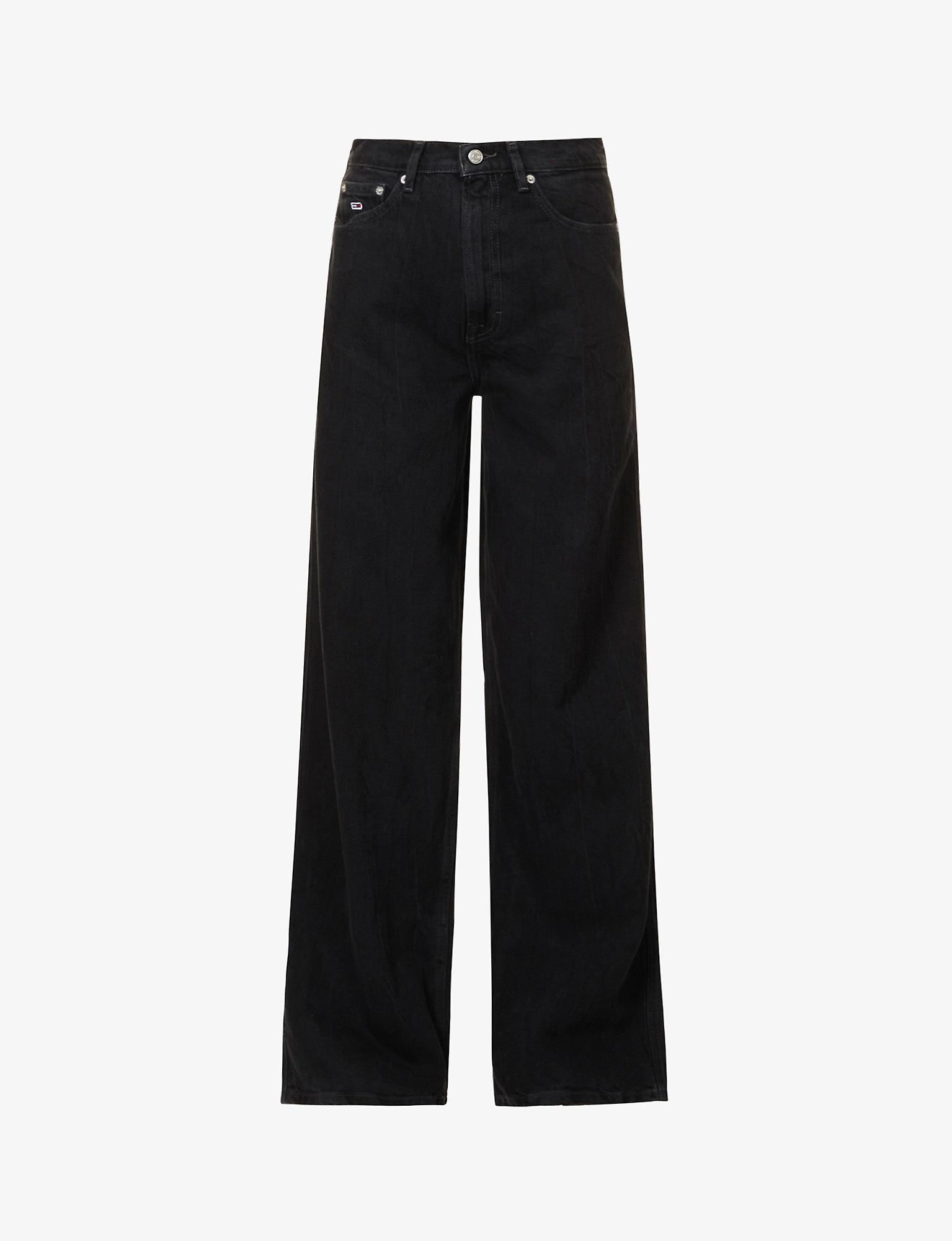 Tommy Hilfiger Denim Claire Wide-leg High-rise Jeans in Denim Black ...