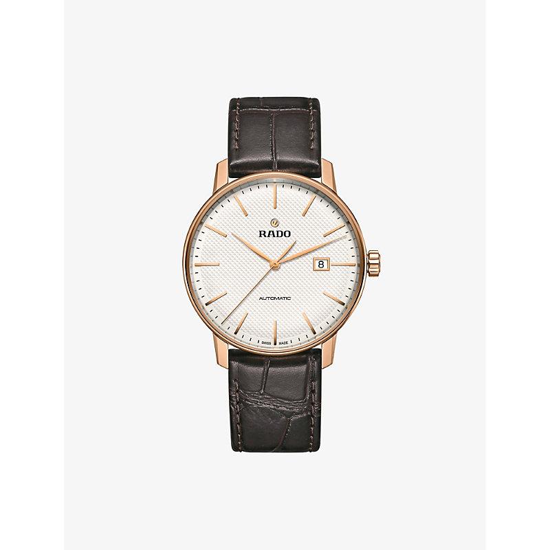Rado R22877025 Coupole Classic Automatic Rose Plated Stainless Steel And Leather Watch in White for Men Lyst Canada