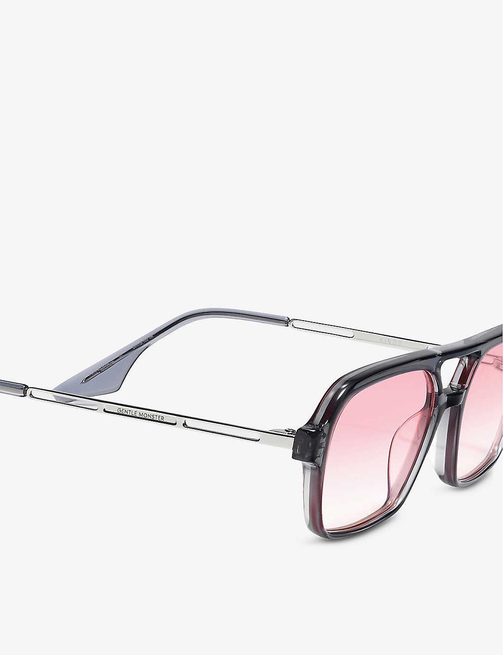 Gentle Monster Kings G1 Acetate And Metal Aviator-frame Sunglasses in Pink  - Lyst